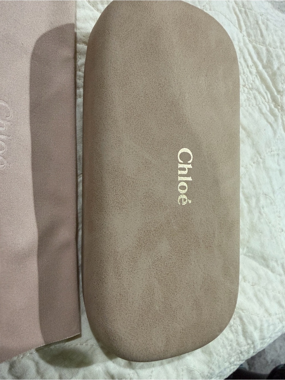 Chloé Sunglasses Case in Taupe